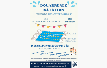 Douarnenez Natation recherche un entraîneur